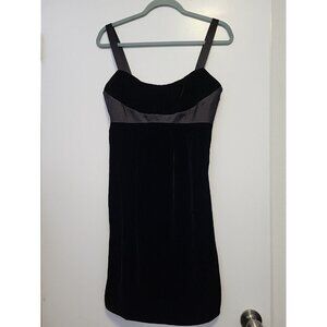 Vintage Y2K Laundry by Design Black Velvet & Satin Witchcore Dress Silk Blend 4